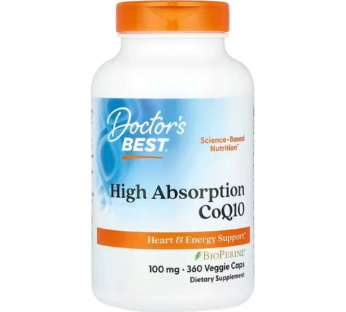 Коэнзим CoQ10 с биоперином Doctor's Best CoQ10 with BioPerine 100 мг 360 капс