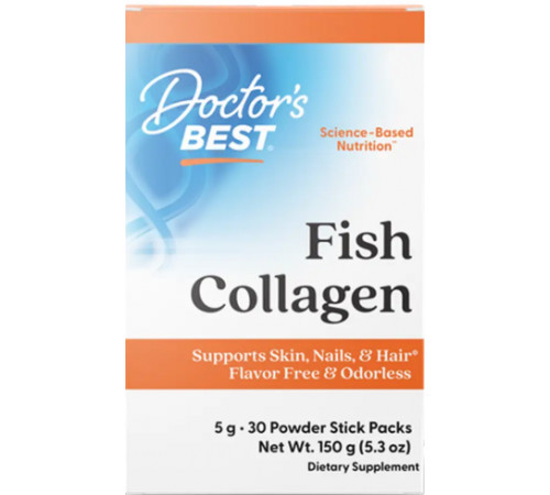 Рибний колаген для суглобів Doctor's Best Fish Collagen with Naticol 5 г 30 стиків (150 г)