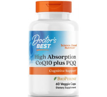 Коензим CoQ10 плюс PQQ Doctor's Best High Absorption CoQ10 60 капс