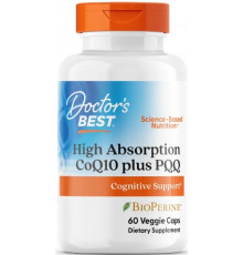 Коензим CoQ10 плюс PQQ Doctor's Best High Absorption CoQ10 60 капс