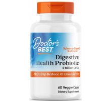 Пробиотики для пищеварения Doctor's Best  Digestive Health Probiotic 2 Billion with LactoSpore 60 капс