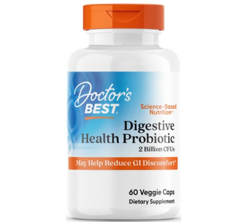 Пробіотики для травлення Doctor's Best  Digestive Health Probiotic 2 Billion with LactoSpore 60 капс