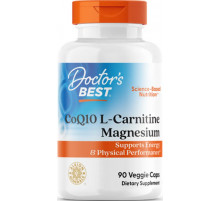 Коэнзим Q10 карнитин и магний для памяти и сердца Doctor's Best CoQ10 L-Carnitine Magnesium 90 капс