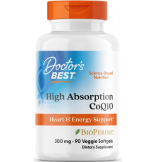 Коензим Q10 з біоперином  Doctor's Best High Absorption CoQ10 300 капс