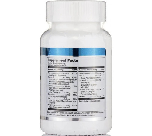 Вітаміни для волосся нігтів шкіри Douglas Laboratories Hair Skin Nail +Vitamins Minerals 100 капс
