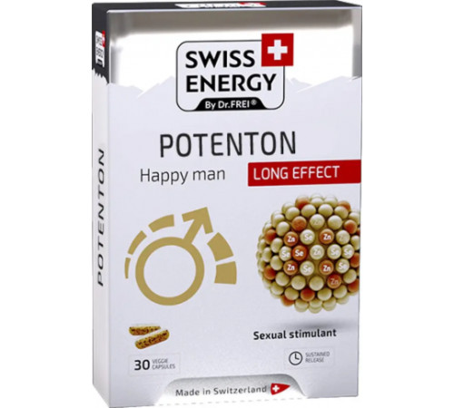 Підтримка потенції для чоловіків (тестобустер) Swiss Energ Potenton 30 таб