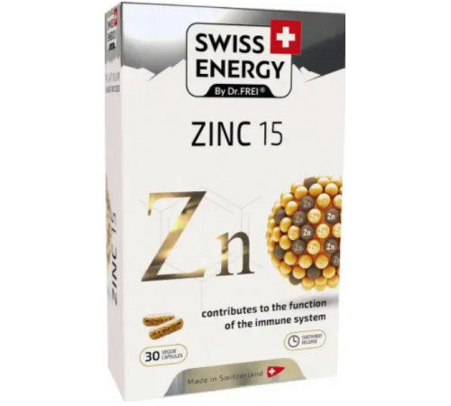 Цинк Dr.Frei Swiss Energy ZINC blister 15 мг 30 розт капс