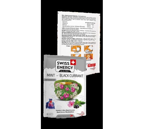 Чай від застуди Swiss Energy Herbal tea MINT - BLACK CURRANT 8 пак м'ята та чорна смородина