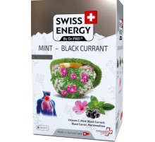 Чай від застуди Swiss Energy Herbal tea MINT - BLACK CURRANT 8 пак м'ята та чорна смородина