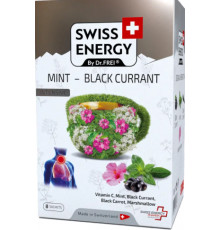 Чай від застуди Swiss Energy Herbal tea MINT - BLACK CURRANT 8 пак м'ята та чорна смородина