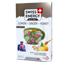 Чай от простуды Swiss Energy Herbal tea LEMON - GINGER - HONEY 8 пак лимон