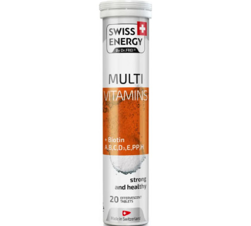 Мультивітаміни з біотином Swiss Energy MULTIVITAMINS + Biotin CH 20 шипучих таб
