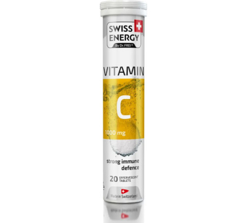 Вітамін С Swiss Energy VITAMIN C 1000 мг 20 шипучих таб апельсин