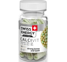 Здоров'я кісток та зубів Swiss Energy CALCIVIT Calcium+Vitamin D3+Vitamin K2 30 капс