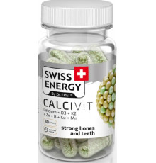 Здоров'я кісток та зубів Swiss Energy CALCIVIT Calcium+Vitamin D3+Vitamin K2 30 капс