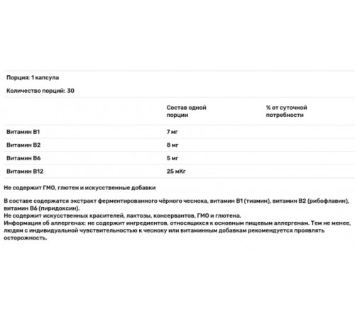 Витамины группы В Swiss Energy NEUROFORCE Vitamin B-Complex 30 капс