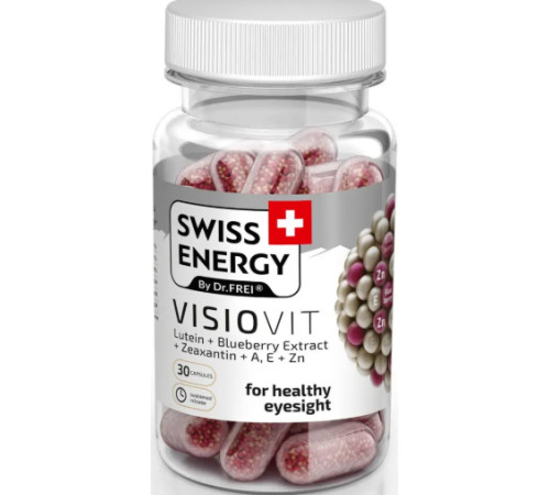Лютеїн зеаксантин Swiss Energy VISIOVIT Lutein Blueberry Extract Zeaxanthin AE Zn 30 капс