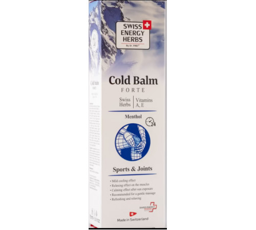 Бальзам охолоджуючий Swiss Energy Herbs Cold Balm Forte Sports & Joints 75 мл ментол