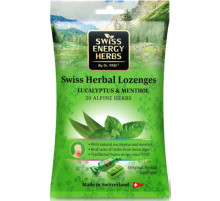 Леденцы от простуды Swiss Energy Herbal Lozenges Bag 20 herbs + Eucalyptus and Menthol 12 шт мята