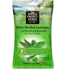 Еденці від застуди Swiss Energy Herbal Lozenges Bag 20 herbs + Eucalyptus and Menthol 12 шт м'ята