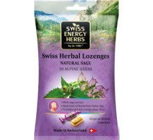 Льодяники від застуди Swiss Energy Herbal Lozenges Bag 20 herbs + Sage 12 шт шавлія