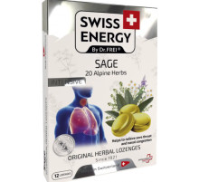 Льодяники від застуди Swiss Energy Herbal Lozenges Blister 20 herbs + Sage 12 льод