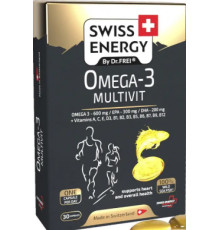 Мультивітаміни з Омега-3 Swiss Energy Omega-3 MULTIVIT blister 30 гел капс