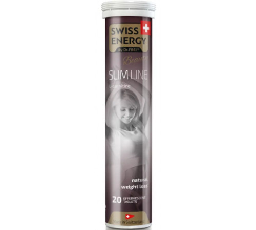 L-карнітин для схуднення Swiss Energy SLIM LINE L-Carnitine CH  20 шипучих таблеток