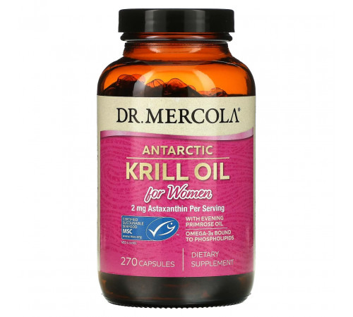 Олія криля антарктична для жінок Dr. Mercola Krill Oil 270 капс