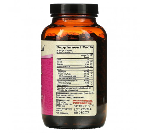 Олія криля антарктична для жінок Dr. Mercola Krill Oil 270 капс