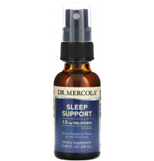 Підтримка сну з мелатоніном Dr. Mercola Sleep Support Малина 29 мл.