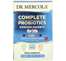 Пробіотики для дітей Dr. Mercola Complete Probiotics 10 млрд КОЕ 30 пакетов по 3.5 г малина