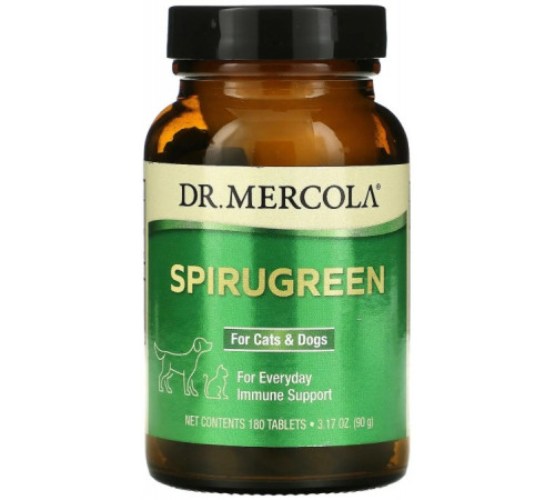 Імунний захист тварин Dr. Mercola SpiruGreen 180 таб