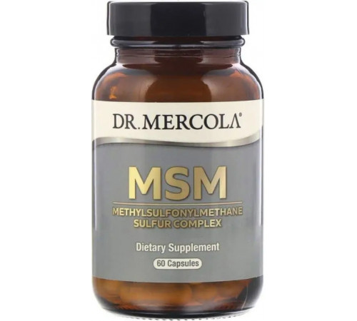 МСМ для суглобів та зв'язок Dr. Mercola MSM Sulfur 60 капс