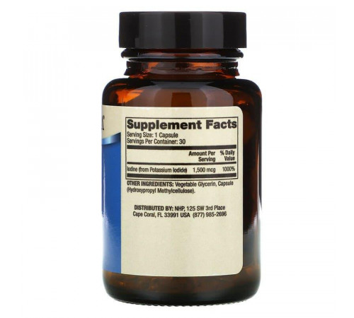 Йод Dr. Mercola Iodine 1,5 мг 30 капс