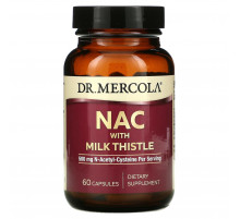 N-ацетилцистеин с расторопшей Dr. Mercola NAC with Milk Thistle 60 капс