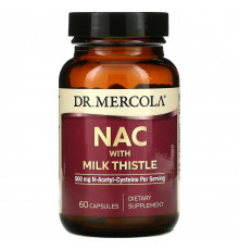 N-ацетилцистеїн з розторопшою Dr. Mercola NAC with Milk Thistle 60 капс