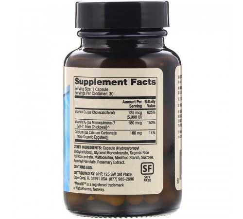 Кальцій Д3  К2 Dr. Mercola Calcium with Vitamins D3 & K2 30 капс