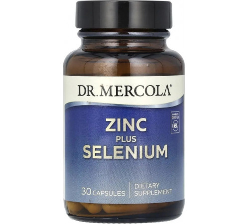 Цинк плюс селен Dr. Mercola  Zinc Plus Selenium 30 капс