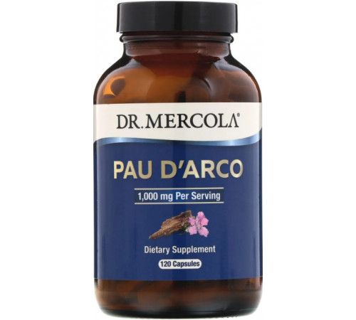 Кора мурашиного дерева  Dr. Mercola Pau D'Arco 1000 мг 120 капс