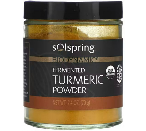 Куркума ферментована Dr. Mercola Fermented Turmeric Powder Solspring 70 г