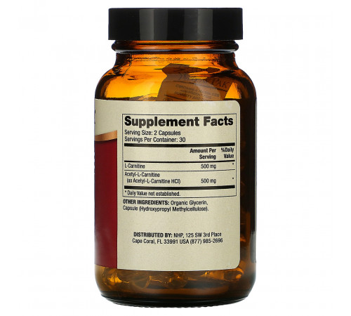 Карнітіновий комплекс Dr. Mercola  Carnitine Complex 1000 мг 60 капс