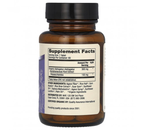Екстракт астрагала Dr. Mercola Astragalus Extract 60 таб