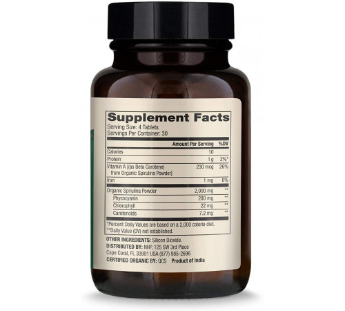 Спирулина Dr. Mercola  Spirulina 2000 мг 120 таб