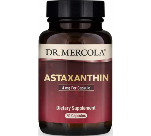Астаксантин, Astaxanthin, Dr. Mercola, 4 мг, 30 капсул Bio