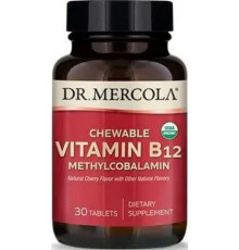 Вітамін В12 метилкобаламин Dr. Mercola Vitamin B12 1000 мкг, 30 жув таб вишня