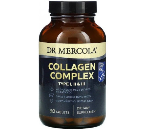 Коллаген типа I, II и III Dr. Mercola Collagen Complex 90 таб