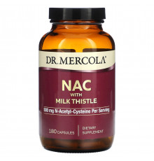 N-ацетил-L-цистеїн NAC з розторопшою Pterostilbene Dr. Mercola 180 капс
