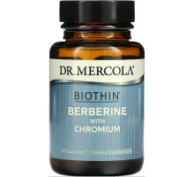 Берберін з хромом Dr. Mercola Biothin Berberine with Chromium 30 капсул