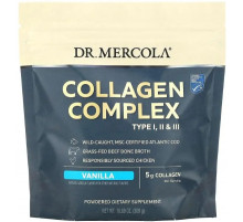 Коллагеновый комплекс типов l, ll и lll  Dr. Mercola Collagen Complex 5 г 309 грамм ваниль